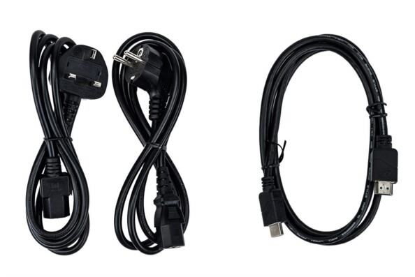 Câble d'alimentation secteur et câble HDMI coloris noir