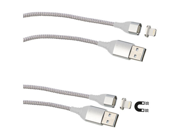 2 câbles USB compatibles Lightning magnétiques 1 m pour chargement et transfert Callstel