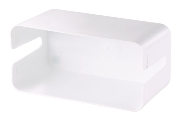 2 boîtes de rangement pour multiprise - Aspect bois de noyer - 23 cm