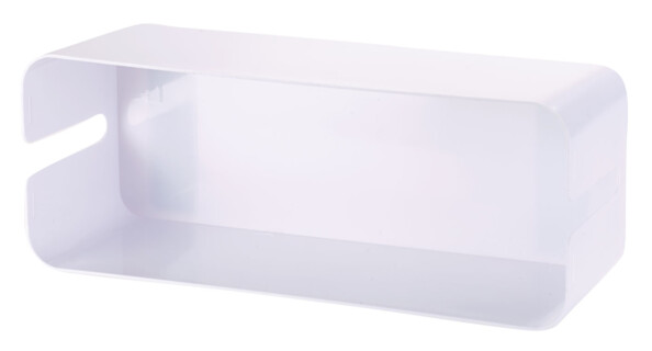 2 boîtes de rangement pour multiprise - Aspect bois de noyer - 39 cm