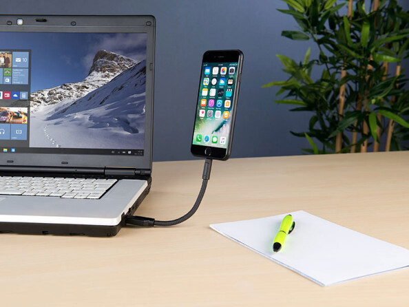 Câble col de cygne pour support et chargement Lightning MFI