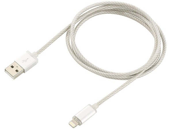 Câble de chargement à LED 1 m pour iPhone, certifié Apple - Argent 