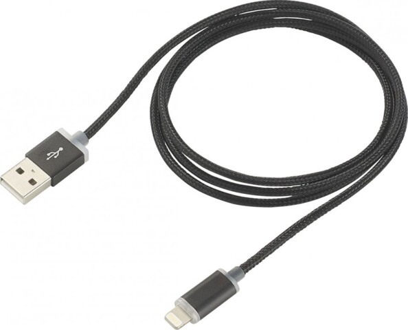 Câble de chargement à LED 1 m pour iPhone, certifié Apple - Noir 