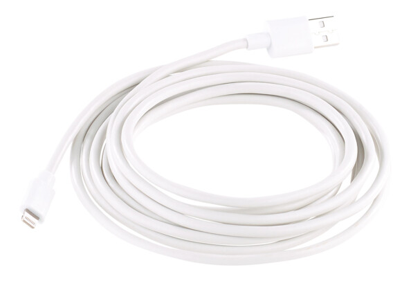 cable lightning certifié MFI blanc 3 m
