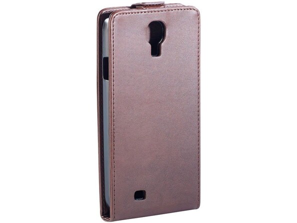 Étui de protection à clapet pour Samsung Galaxy S4 - chocolat