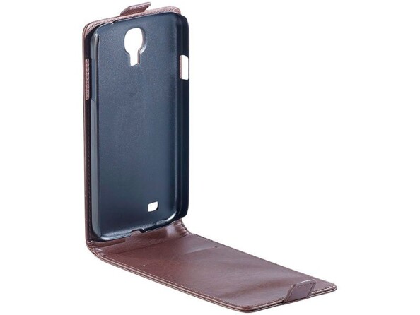 Étui de protection à clapet pour Samsung Galaxy S4 - chocolat