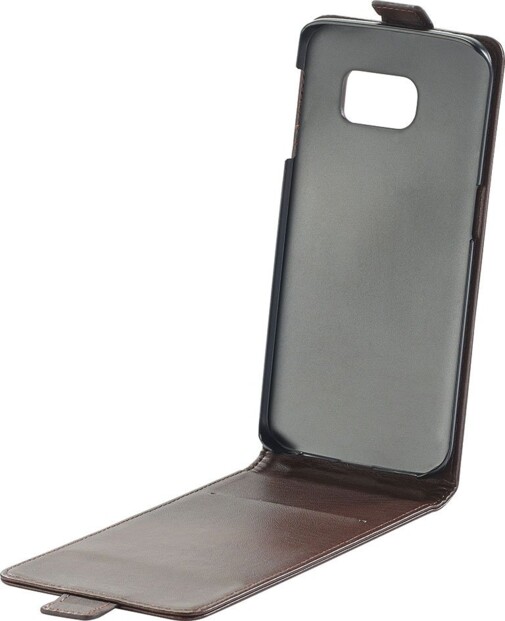 Étui de protection à clapet pour Samsung Galaxy S6 Edge - Brun