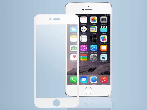 Façade de protection en verre trempé pour iPhone 6 / 6S - blanc