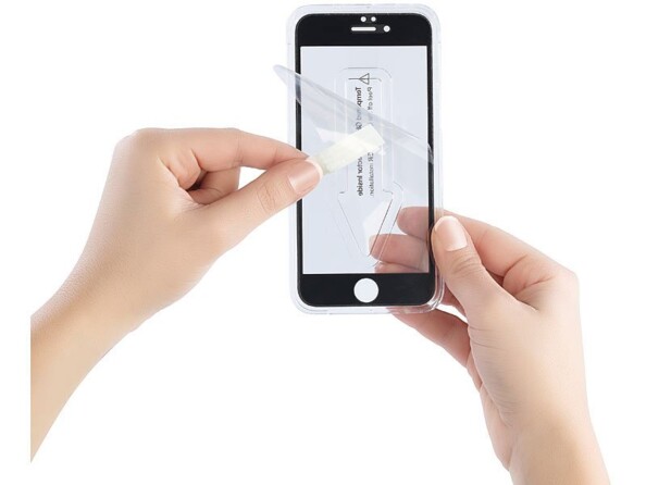 Façade de protection en verre trempé pour iPhone 6 / 6S - Noir