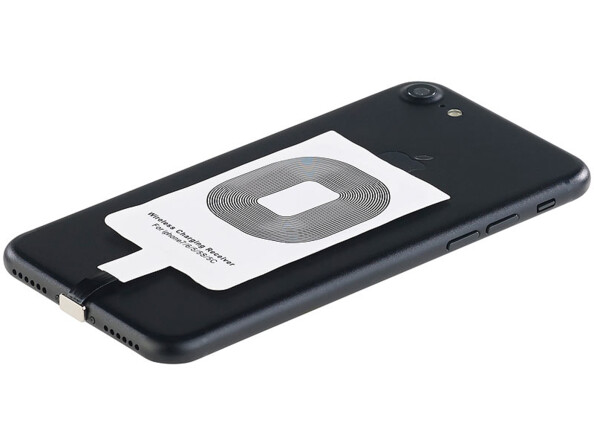 Kit chargement à induction compatible Qi pour iPhone 5C, 5S, SE, 6/Plus, 7/plus