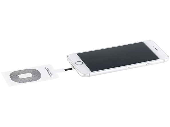 Kit chargement à induction compatible Qi pour iPhone 5C, 5S, SE, 6/Plus, 7/plus