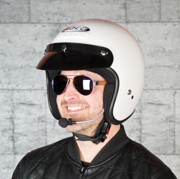 Lot de 2 micro-casques intercom stéréo avec bluetooth pour casque de moto