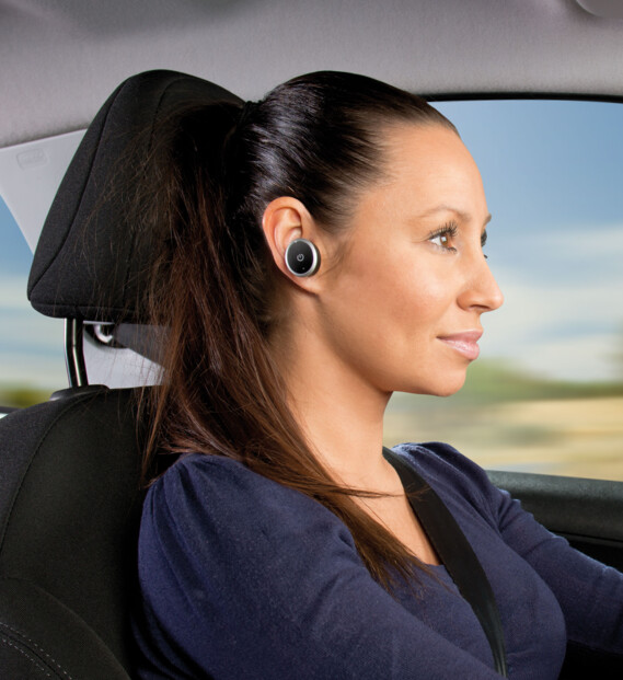 Mini oreillette Bluetooth 4.0 avec chargeur 2x USB pour prise allume-cigare 12V