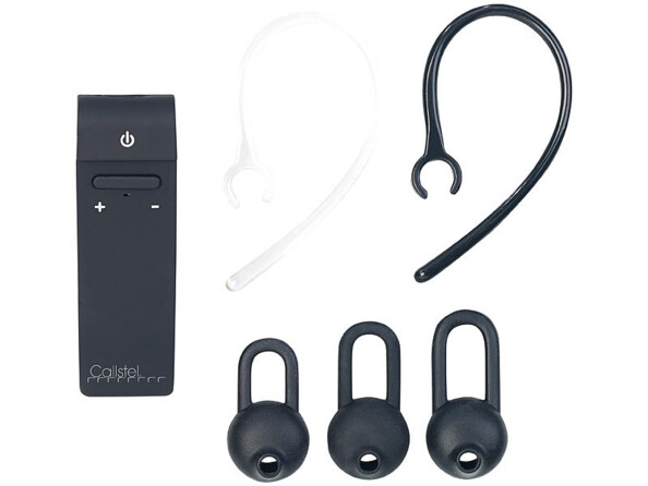 Oreillette de traduction vue de derrière.