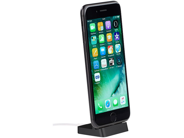 station de chargement pour iphone avec support magnétique et dongle lightning callstel hz2840