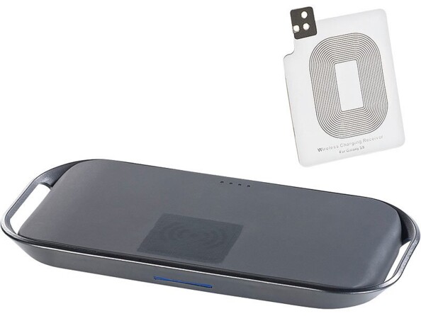 Station compatible Qi avec batterie 6000 mAh et adaptateur Galaxy S5