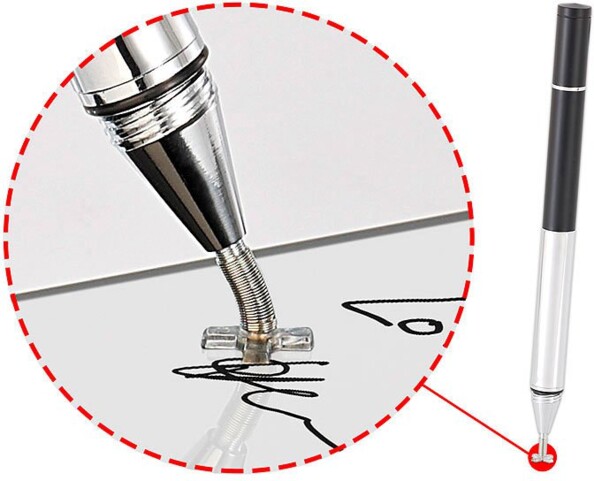 Stylet tactile avec croix de positionnement et stylo à bille