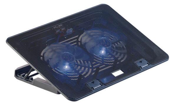 Support de ventilation à rétroéclairage LED pour ordinateur portable jusqu'à 17"