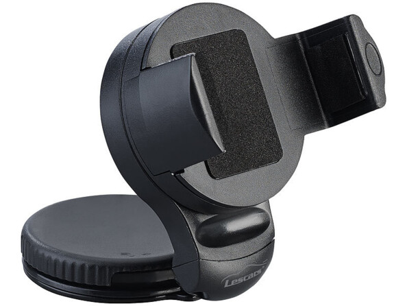 Support smartphone pour voiture avec ventouse Ø 60mm vue de coté