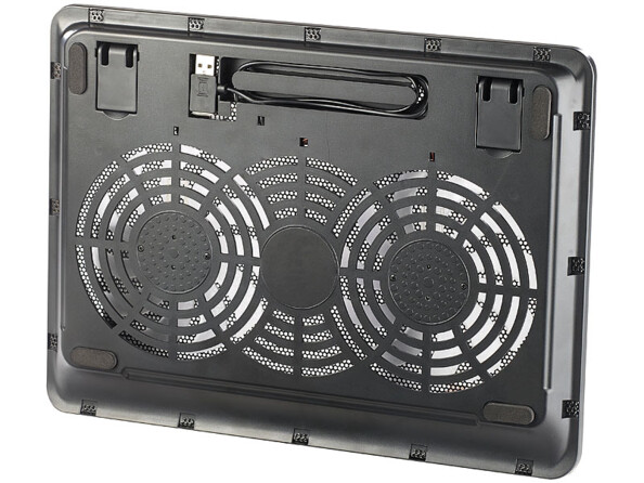 Tablette de ventilation pour pc portable jusqu'à 14" pas cher Callstel dos et ventilateurs