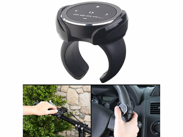 Télécommande média & déclencheur photo avec bluetooth pour iOS & Android Auvisio