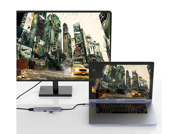 Hub USB et adaptateur smartphone/ordinateur avec souris optique et clavier USB