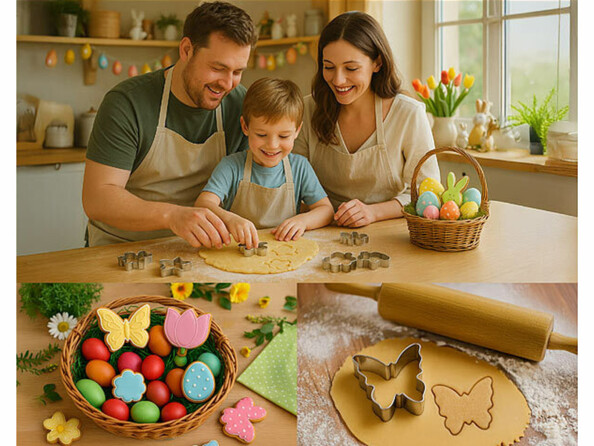 12 emporte-pièces de Pâques en acier inoxydable