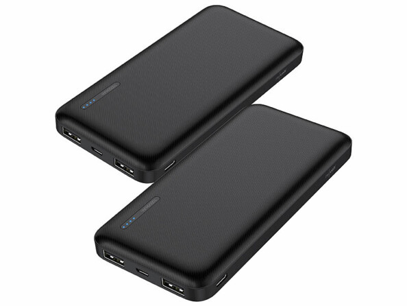 Pack de 2 batteries externes 10000 mAh de la marque revolt