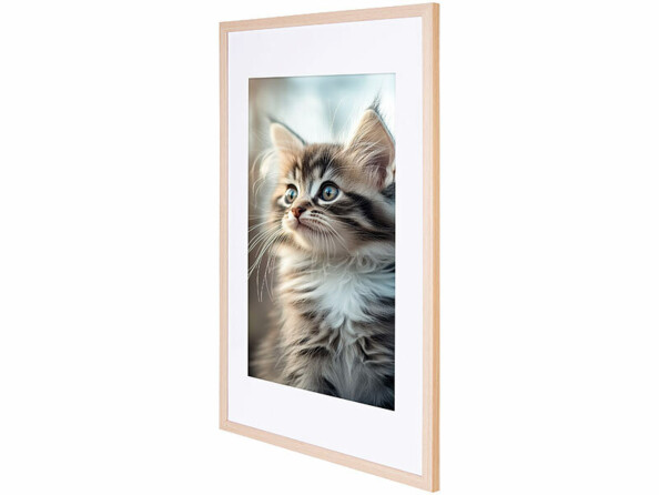 cadre photo en bois 40 x 60 cm avec verre acrylique - aspect chêne clair