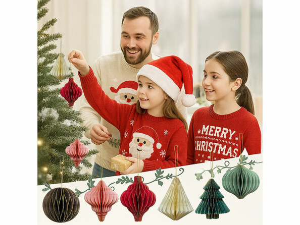 décoration sapin de Noël 3D en papier