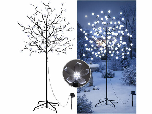 Cerisier solaire à LED 150 cm avec 152 fleurs