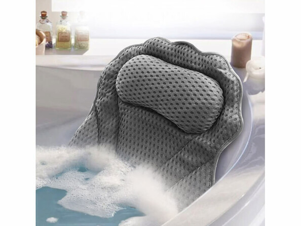 Coussin ergonomique à ventouses pour baignoire