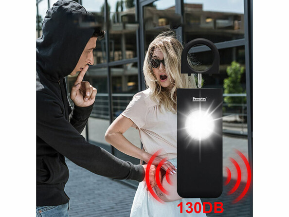 Porte-clés de sécurité 130 dB avec lampe de poche