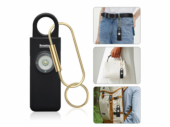 Porte-clés alarme 130 dB avec lampe de poche