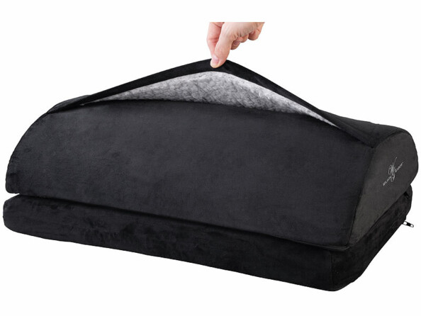 Repose-pieds de bureau avec housse polaire