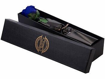 Rose éternelle avec tige - bleu