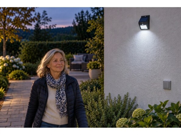 2 appliques murales solaires LED 240 lm WL-105.solar avec détecteur de mouvement