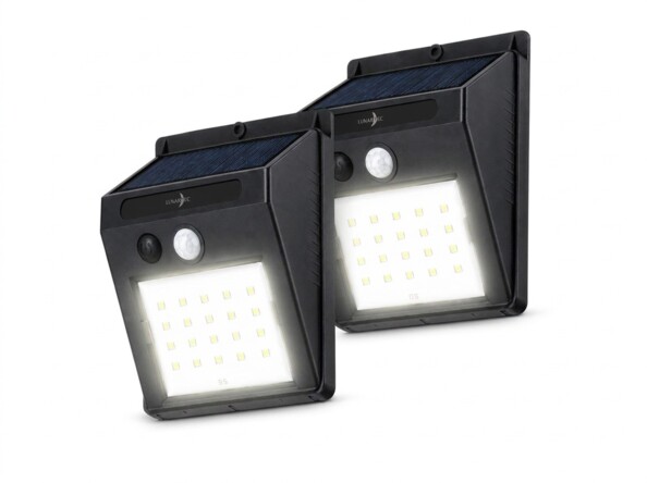 2 appliques murales solaires LED 240 lm WL-105.solar avec détecteur de mouvement