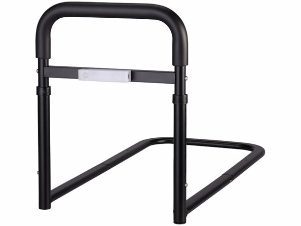 Barre d'appui pour lit lumineuse et réglable en hauteur vue de face