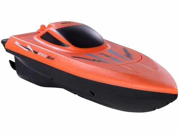Bateau télécommandé 2,4 GHz vu de 3/4 face