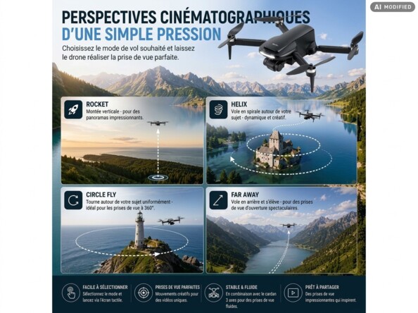 Drone GPS pliable télécommandé GH-745 avec caméra 4K