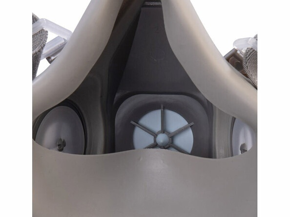 zoom sur intérieur du masque respiratoire de protection