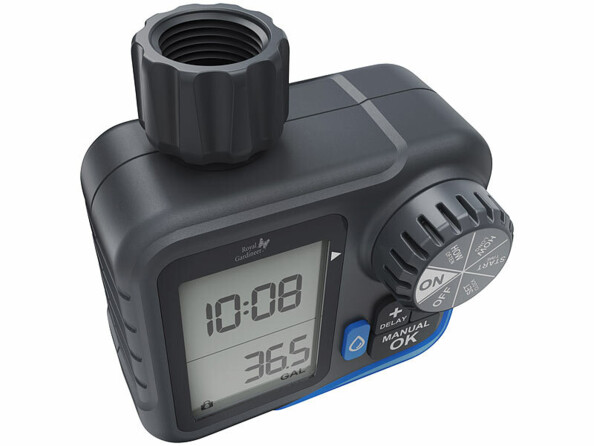 Programmateur d'arrosage BWC-640 et compteur d'eau vu de dessus