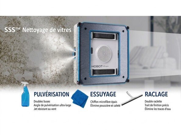 Robot lave-vitres connecté PR-410 à double jet