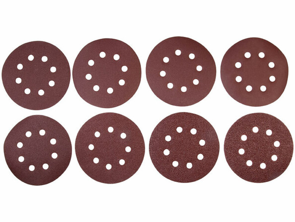 80 disques papier de verre Ø 125 mm P40 - P240 pour ponceuse excentrique