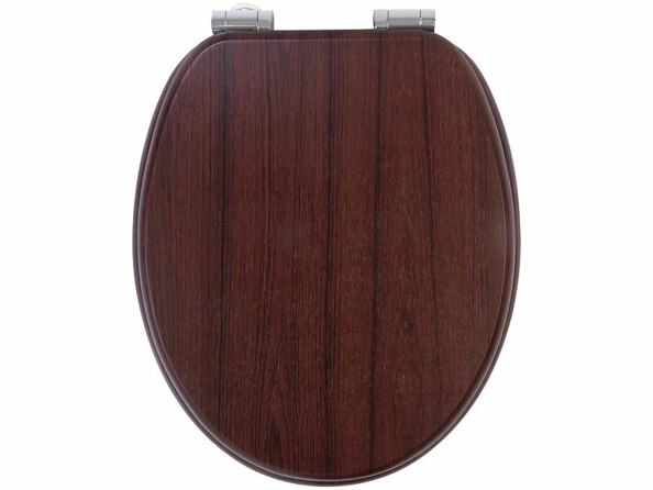 Abattant de WC - aspect bois sombre