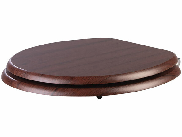 Abattant de WC - aspect bois sombre