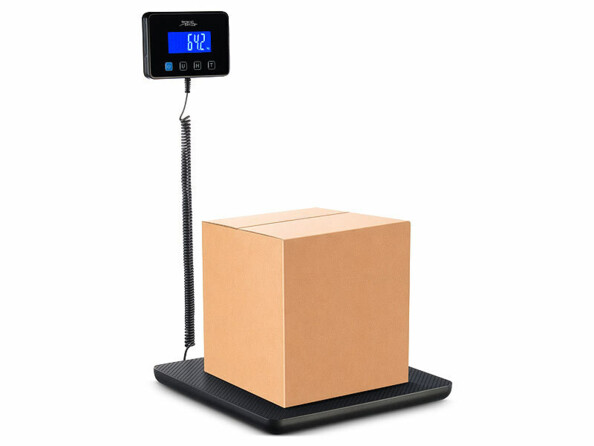 Balance numérique jusqu'à 200 kg avec mise en situation colis