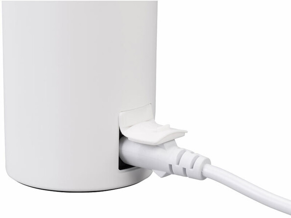 vue zoomée arrière de la Bouilloire de voyage 500 ml et gourde isotherme avec câble secteur raccordé