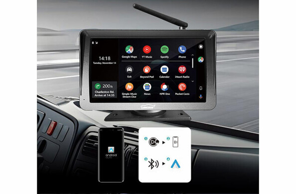 écran pour caméra de recul compatible Android auto dans un habitacle